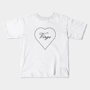 Virgo Zodiac Heart Kids T-Shirt